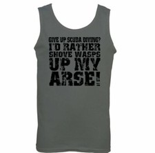 Give Dessus Plongée Hommes Drôle Gilet Plongée Mer Diver Equipment Gear Palmes