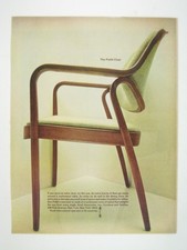 Knoll Chair The Petitt Olive Green Bentwood Frame MCM MOD Home Decor Print AD