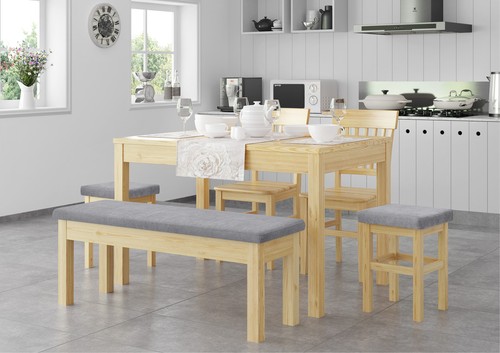 Tabouret bois massif blanc - tabouret,
