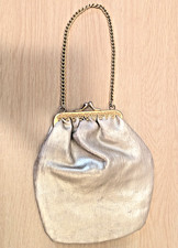 Pochette vintage dorée cuir