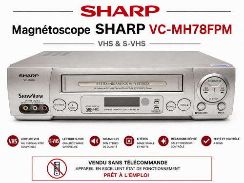 Magnétoscope sharp mh78fpm - magnétoscope, vc-mh78fpm