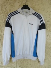 Veste ADIDAS CHALLENGER vintage blanc Ventex jacket 80's peau de pêche 174 M