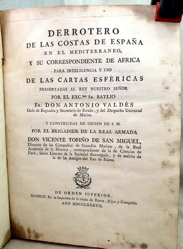 Livre ancien 1787 tofiño - livre,