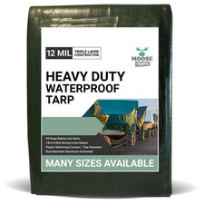 Heavy Duty Poly Tarp 40x60 Waterproof Tarpaulin 12 Mil Multipurpose Shade Cover