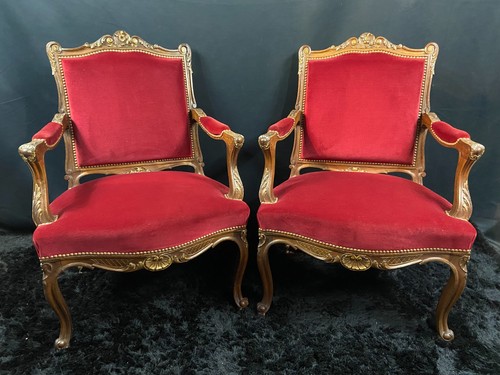 Paire larges fauteuils à - larges,