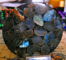 Labradorite - Superbe disque aux couleurs changeantes
