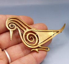 Grande Broche Ancienne Laiton