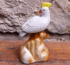 Oiseau cacatoès en faïence