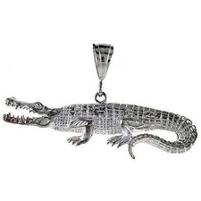10 gram Sterling Silver Alligator Large Pendant