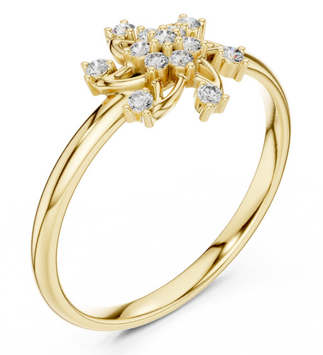 Bague ronde pour - en, or