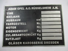 Panneau Type opel Oldtimer