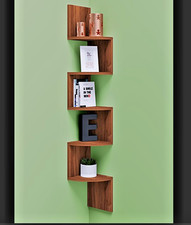 🔝 Étagère Murale d'Angle en Zigzag à 5 Niveaux - Design et Gain de Place !