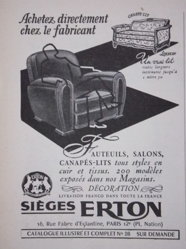 Publicité sièges erton - publicitÉ,