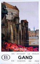 Affiche chemin de fer Belges - Gand 2