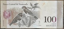 Billet 100 Bolivares VENEZUELA