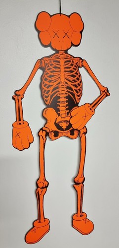 Kaws skeleton fluo sticker - skeleton,