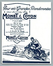 1926 MOTORCYCLES 3 & 4 HP MONET GOYON MACON ANTIQUE MOTORCYCLE MOTORCYCLE ADVERTISEMENT