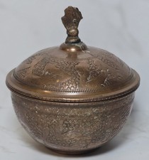 Sucrier oriental en cuivre