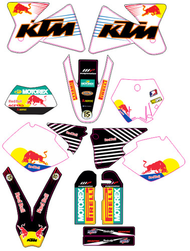 Autocollants ktm 1998 - autocollants, 1998-200