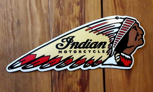 Plaque émaillée indian moto - indian,