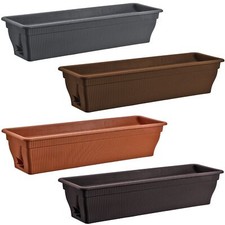 Bac À Fleurs Avec Réservoir D'Eau 100 80 55Cm Long Pot De Fleurs Arrosage