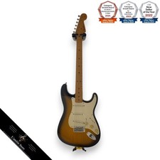 Guitare électrique Fender AM VINT 57 Strat Sunburst SSS 1988