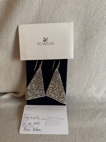 Boucles broc blanc swarovski - blanc,