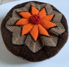 Pouf Coussin Rond au Crochet