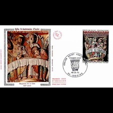 FDC soie - Chapiteau église