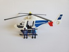 Playmobil 6921 Hélicoptère Police + 2 Figurines • Lumière OK • Incomplet