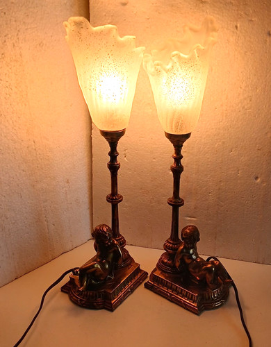 Lampes chevet vintage - lampes,