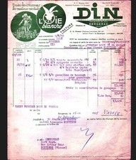 BERGERAC (24) CANNED FOOD / THE WHITE GOOSE "DIN" Invoice in 1955