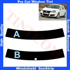 Film Solaire Prédécoupé Vitres Teintées VW Golf V  3P 2003-2007 Pare-Brise 