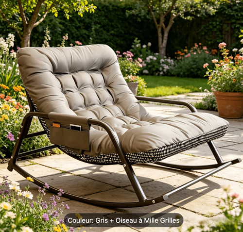 Chaise bascule jardin - chaise,