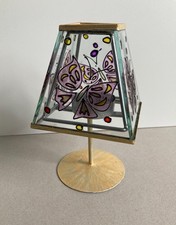 Antiquités, Brocante,  Ancienne lanterne à bougie. Métal doré.