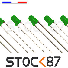 260DV# LED 3mm ronde vert