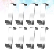  8 Pcs Paterre De Porte Cintres Gain Place Crochets En Acier Inoxydable