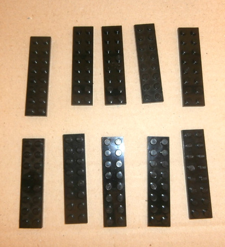 Lego plaque 2x6 noir - plaque,