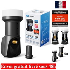 LNB Professionnel Noir - Full HD 4K, Protection Intempéries, Installation Simple