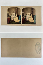 D&#039;Honor Lady Helping Bride With Her Corset, Vintage Albumen Prin