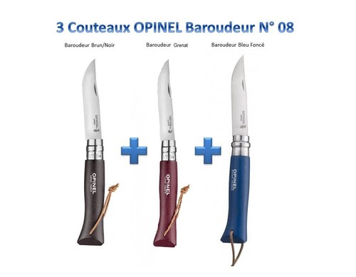 Opinel lot 3 couteaux - :,