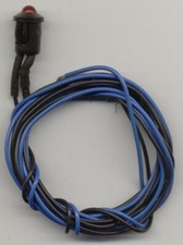 Diode led rouge clignotante 5mm 12 volt avec enjoliveur et fil de 1 m - Lot de 2