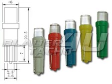 10x LED compteur vitesse/affichage type T5 w2w w1, 2w diffus LED 5 choix couleur