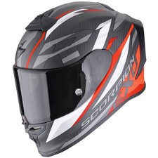 Casque intégral Scorpion Exo-R1 Evo Carbon Air Runner noir mat/rouge moto