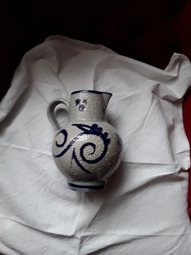 Pichet vintage bleu cobalt - pichet,