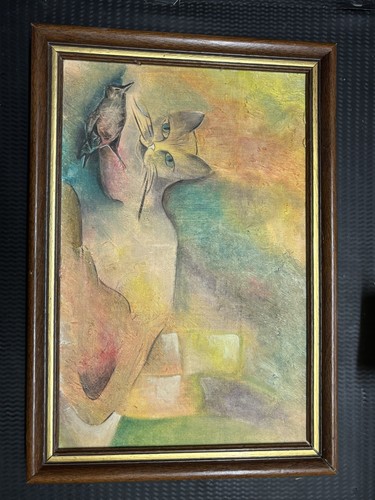 Tableau peinture vintage - , chat