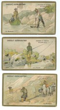 3 CHROMO GUERIN BOUTRON SHEEP HUNTING - TROUT FISHING, SALMON