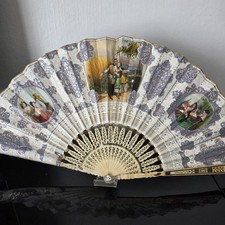 Eventail Ancien Romantique