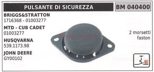 Bouton sécurité - de,