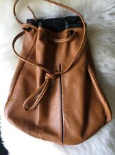Dick Muller Brown Leather Tulip Bag Italian Lambskin $160